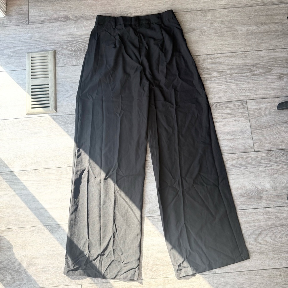 NWT MAKEMECHIC High Waist Pleated Front Stretch Wide Leg Pants - Picture 11 of 12